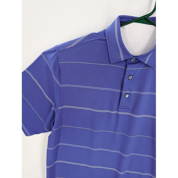 Footjoy Men's Purple Striped Stretch Golf Polo Shirt, Large, Excellent! - Picture 2 of 7